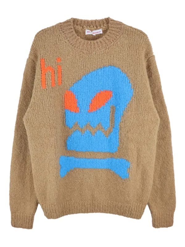 Walter van beirendonck カラフル ニットセーター Lサイズ Walter Van Beirendonck alien-intarsia Jumper | Green | FARFETCH