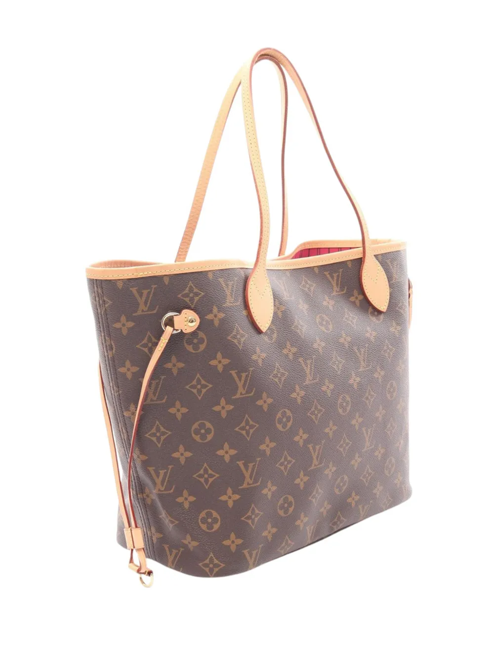Pre-owned Louis Vuitton 2021-2025 Monogram Neverfull Mm Tote Bag In Brown