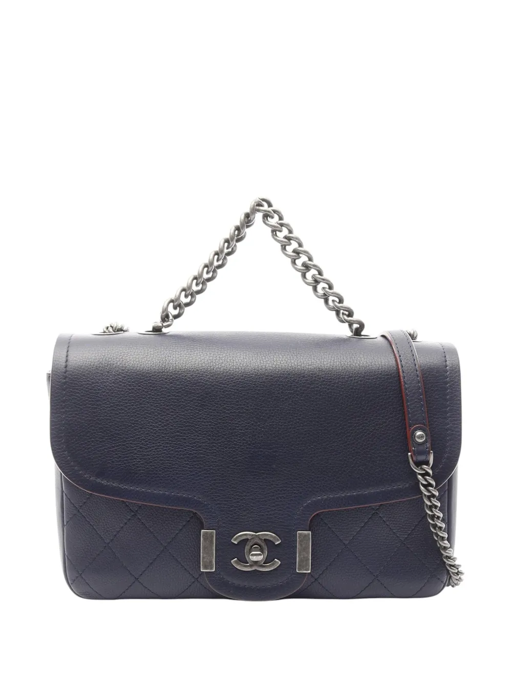 CHANEL Pre-Owned 2018 Paris Greece Calfskin Archi Chic Flap satchel - CHANEL Pre-Owned 2018 Paris Greece Calfskin Archi Chic Flap satchel -