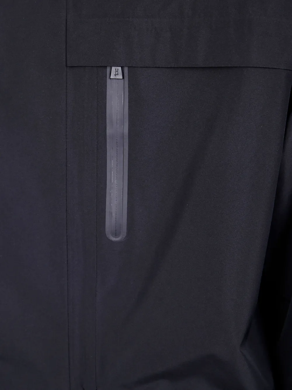 Herno Hooded Zip Coat In Blue