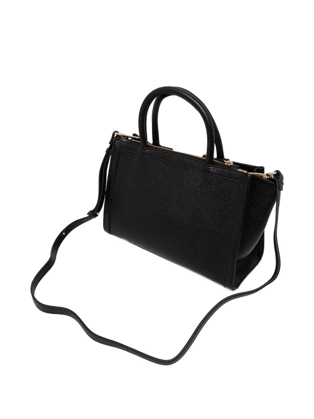 Geox Leonory Leather Tote Bag In Black