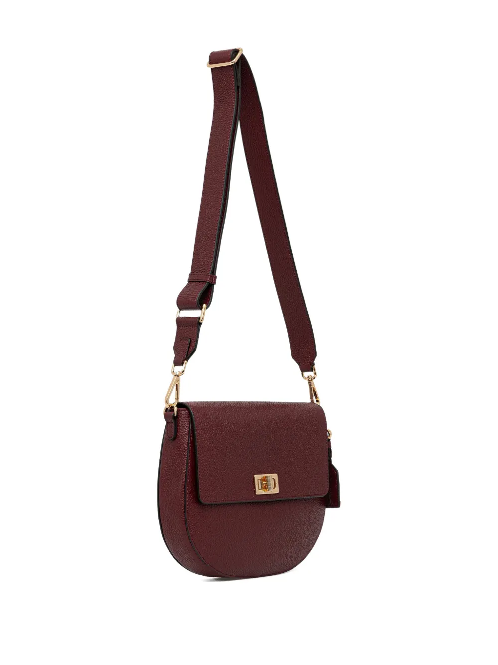 Geox Flavie Turn-lock Cross Body Bag In Burgundy