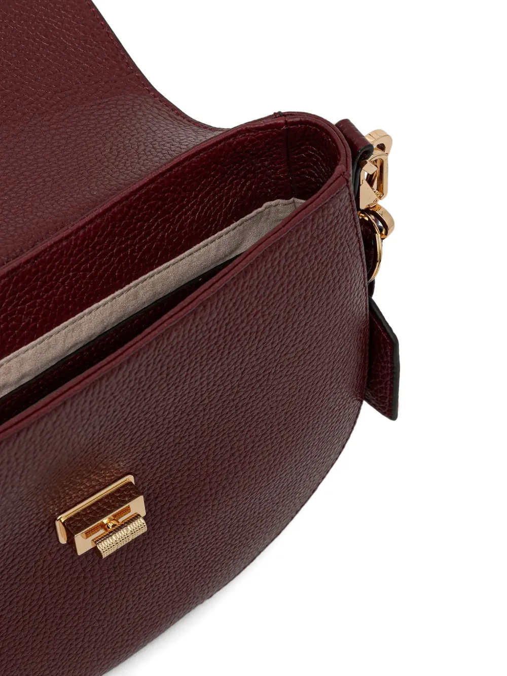 Geox Flavie Turn-lock Cross Body Bag In Burgundy