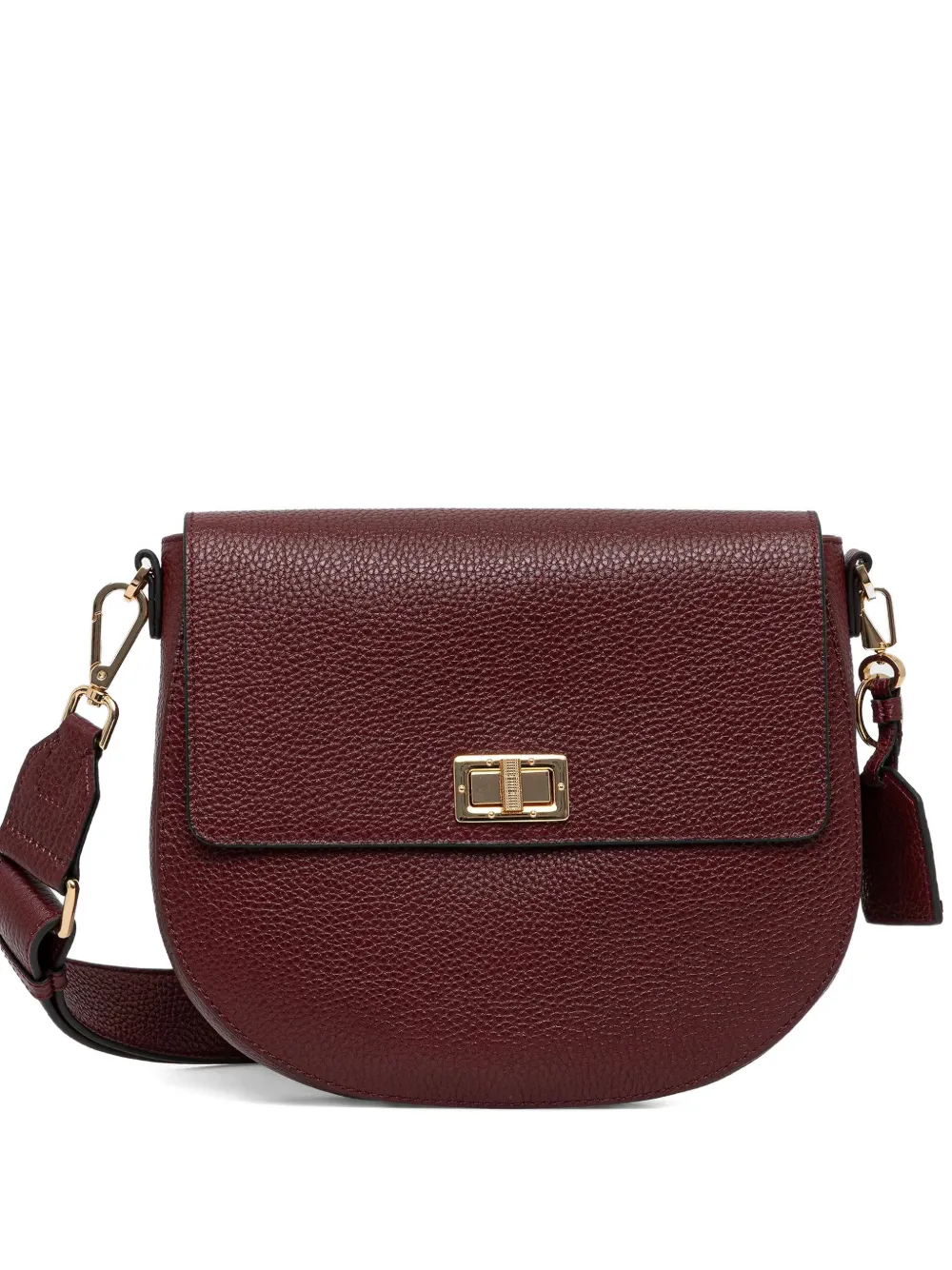 Geox Flavie Turn-lock Cross Body Bag In Burgundy