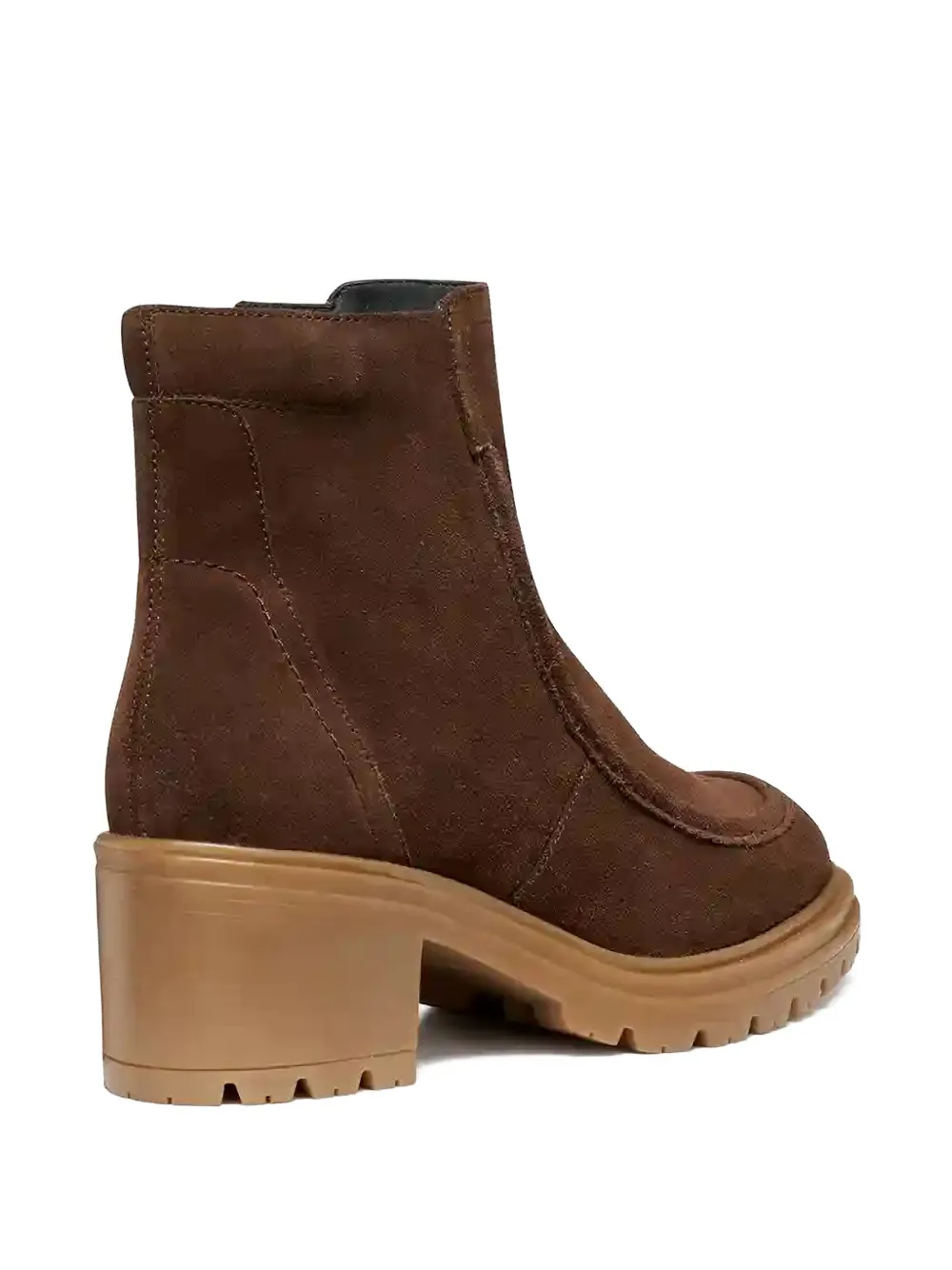 Geox Block-heel Zip-fastening Boots In Brown