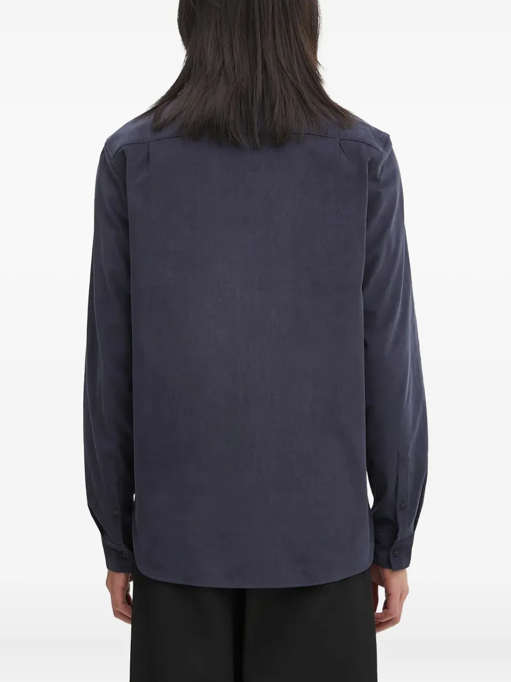 Fred Perry Ribfluwelen overhemd met geborduurd logo Blauw