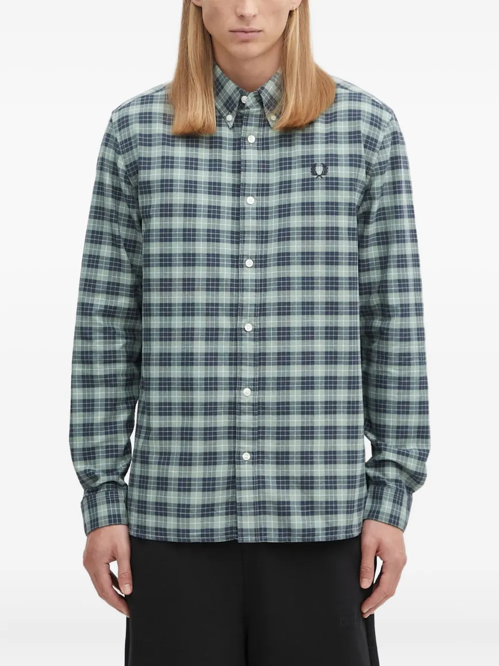 Fred Perry check-pattern shirt | Green | Image 1