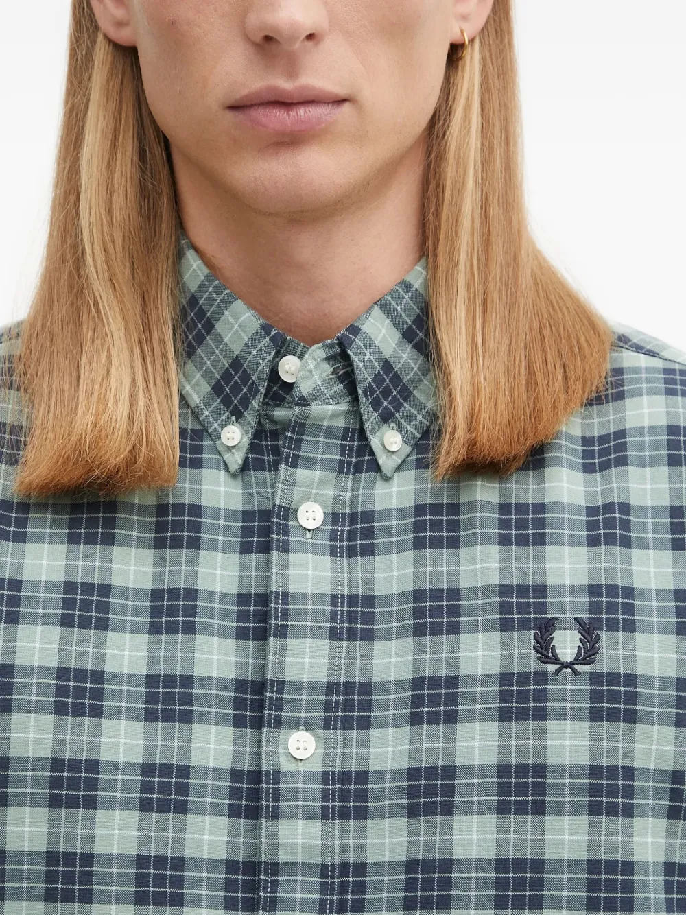 Fred Perry Geruit overhemd Groen
