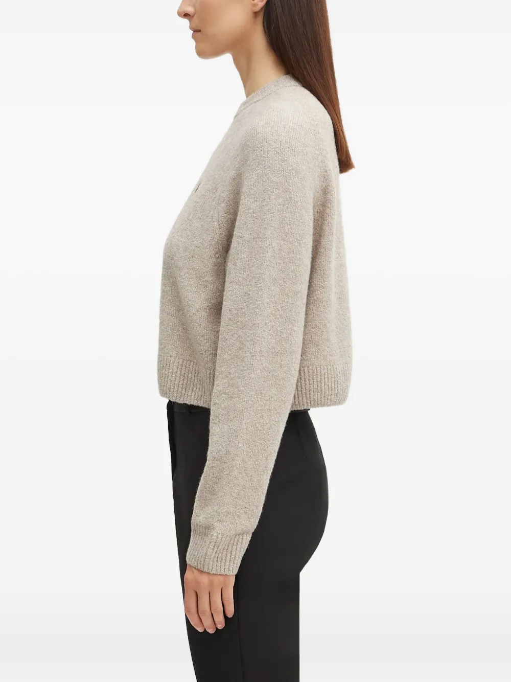 Fred Perry Logo-embroidered Sweater In Gray