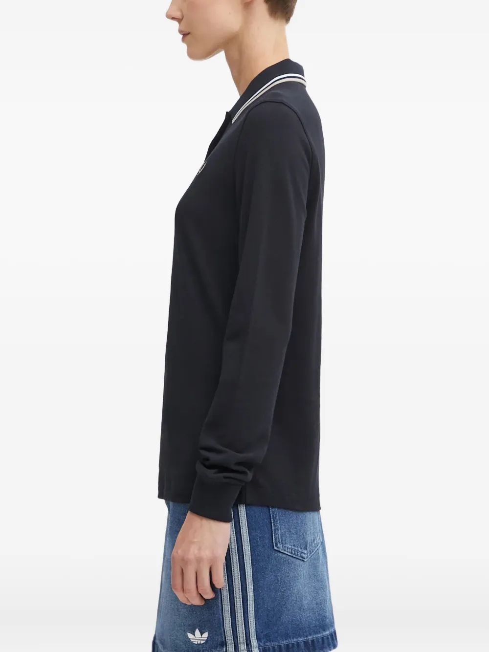 Fred Perry Polotop met geborduurd logo - Zwart