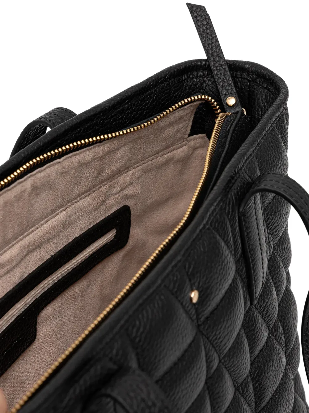 Geox Gardren Quilted Tote Bag In Black