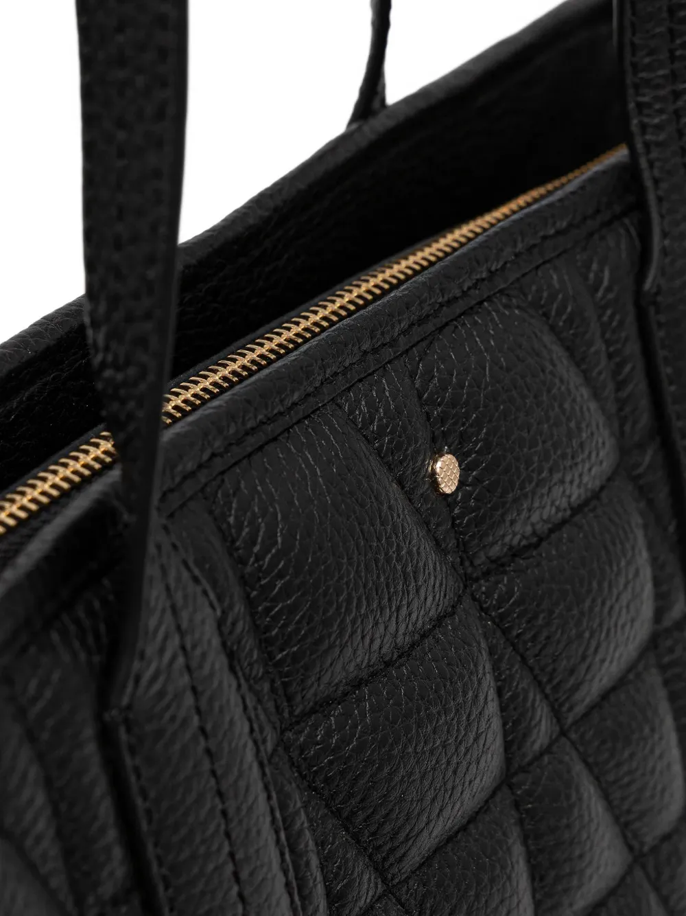 Geox Gardren Quilted Tote Bag In Black