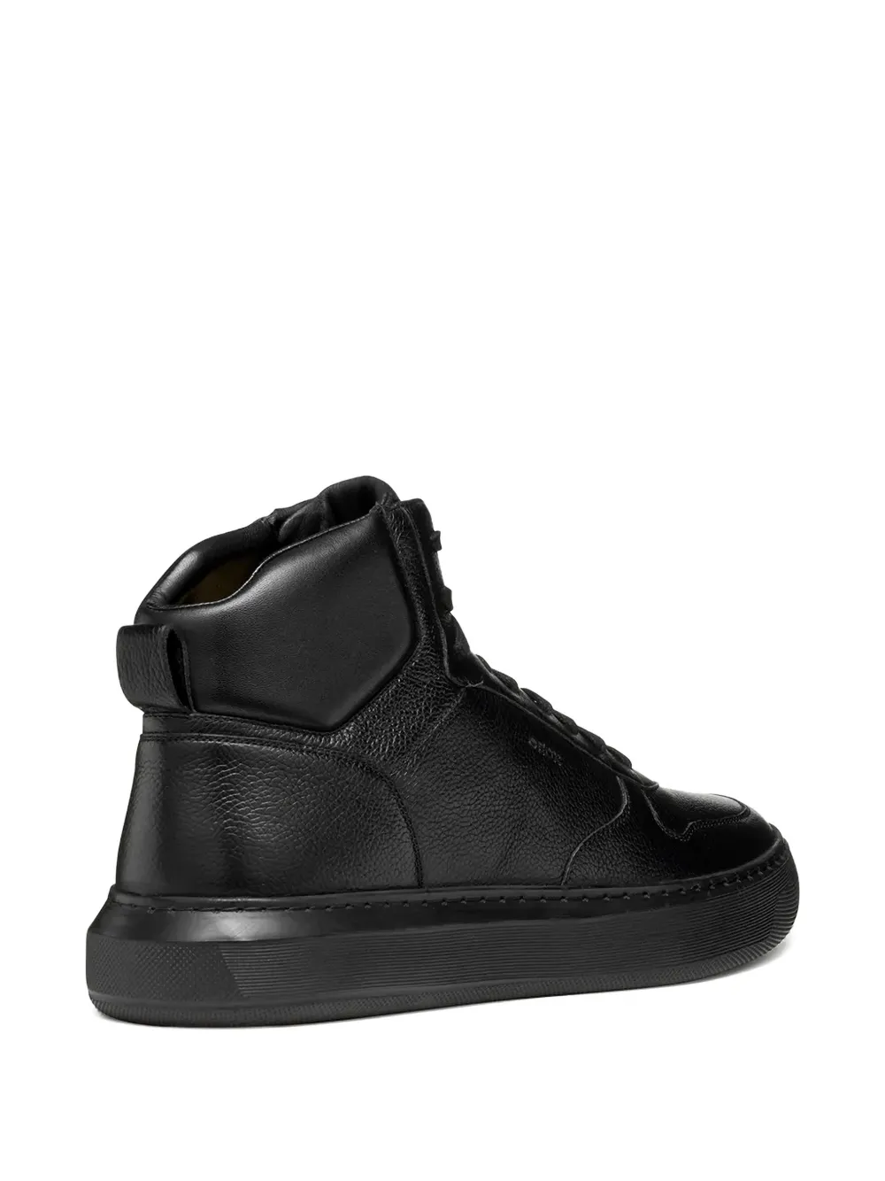 Geox Leren laarzen met logodetail Zwart