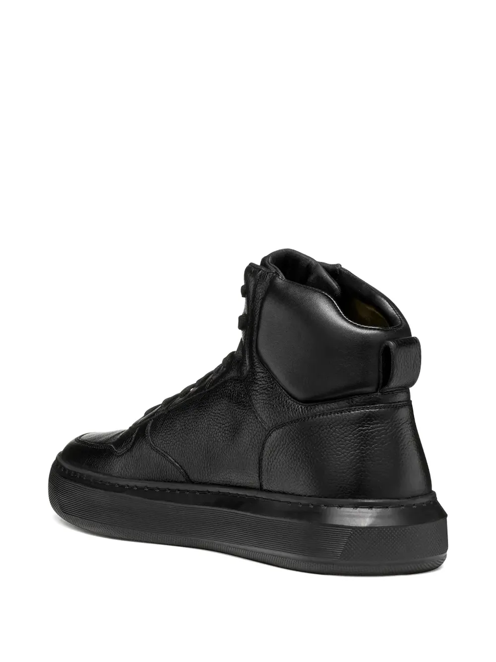 Geox Leren laarzen met logodetail Zwart