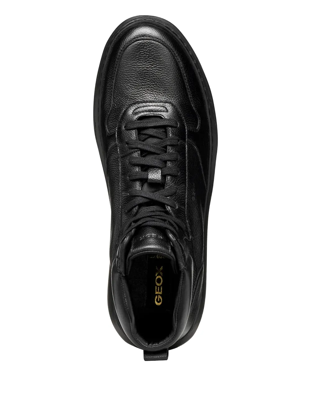 Geox Leren laarzen met logodetail Zwart