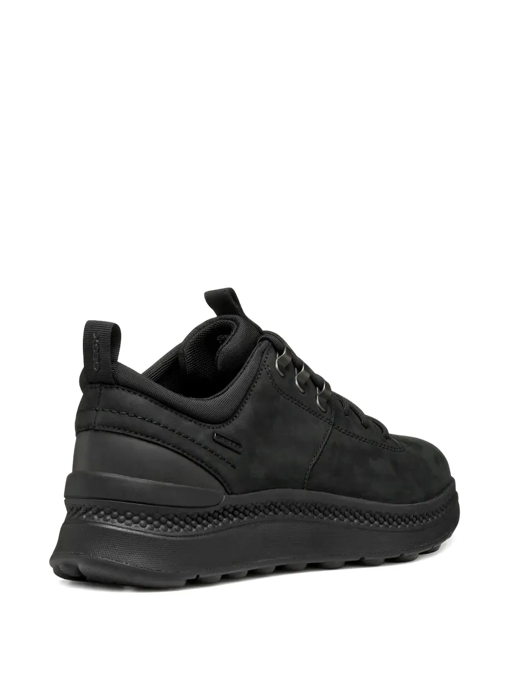 Geox Spherical Lace-up Sneakers In Black
