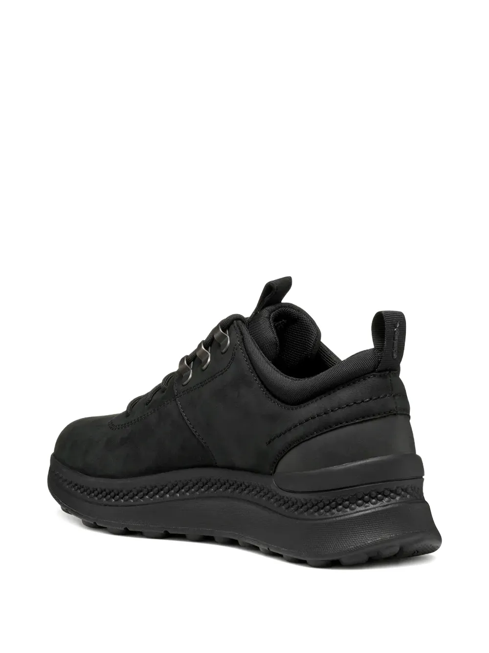 Geox Spherical Lace-up Sneakers In Black