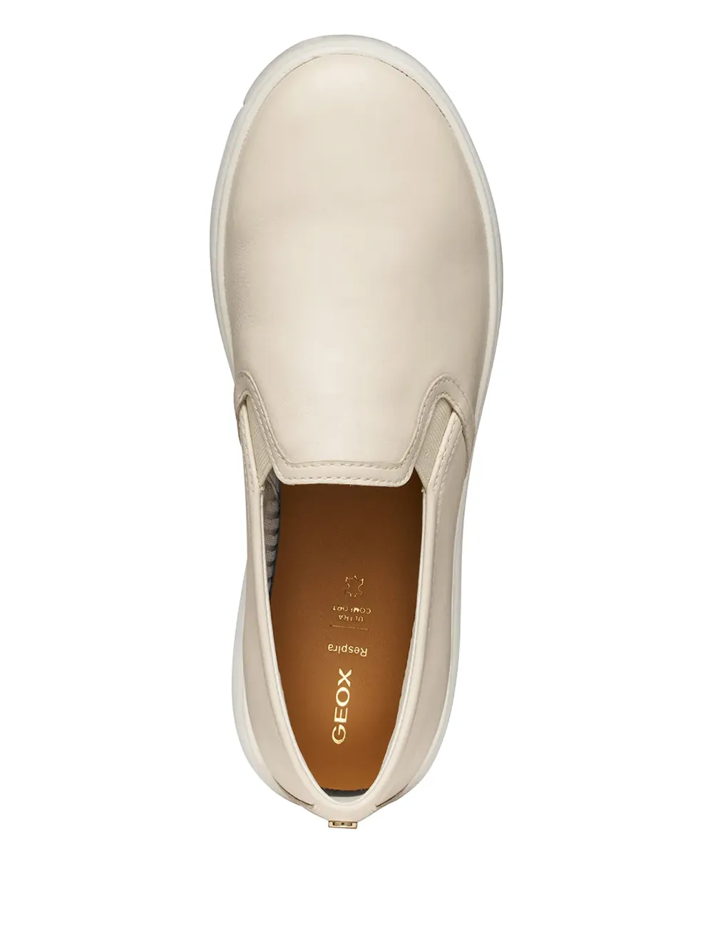 Geox Leather Slip-on Sneakers In Neutral