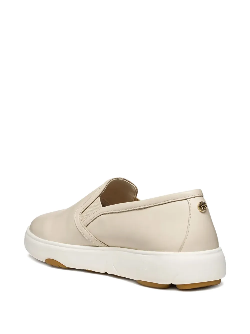 Geox Leather Slip-on Sneakers In Neutral
