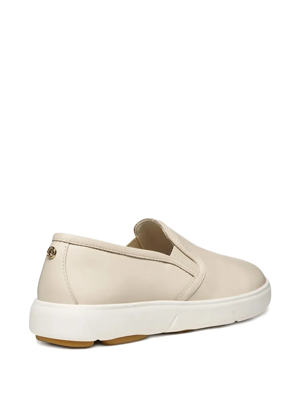 Geox Leather Slip-on Sneakers In Neutral