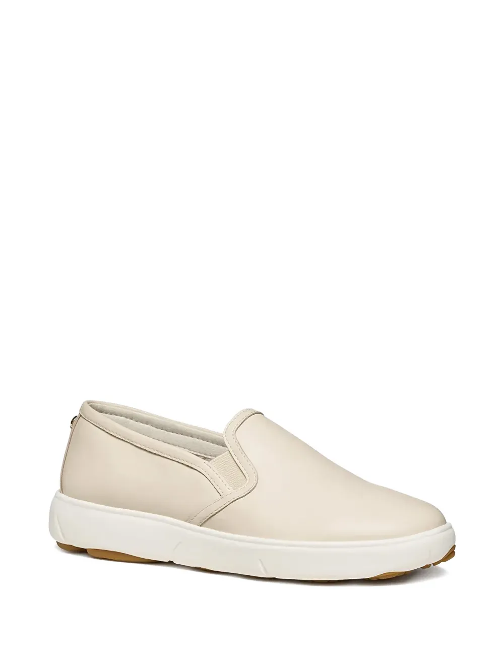 Geox Leather Slip-on Sneakers In Neutral