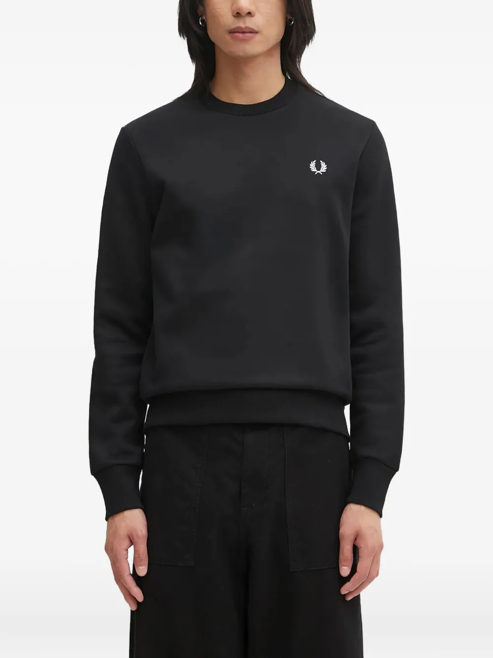 Fred Perry Felpa con logo ricamato | nero | Image 1