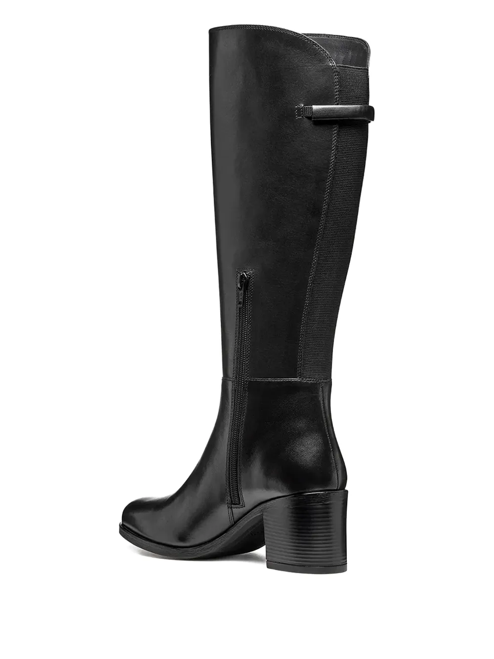 Geox 65mm New Asheel Block-heel Knee-high Boots In Black