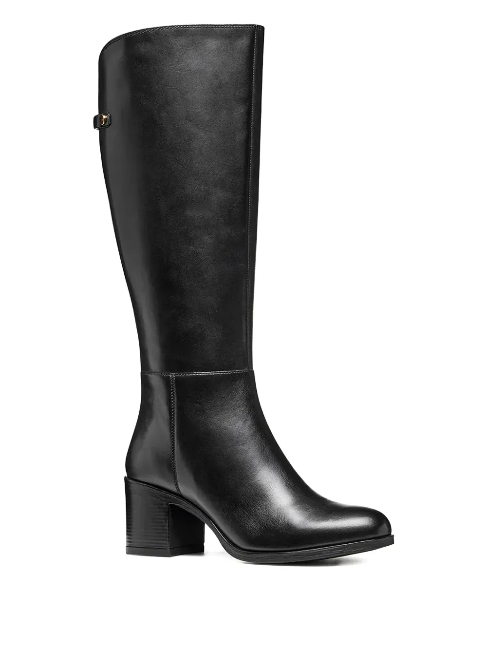 Geox 65mm New Asheel Block-heel Knee-high Boots In Black