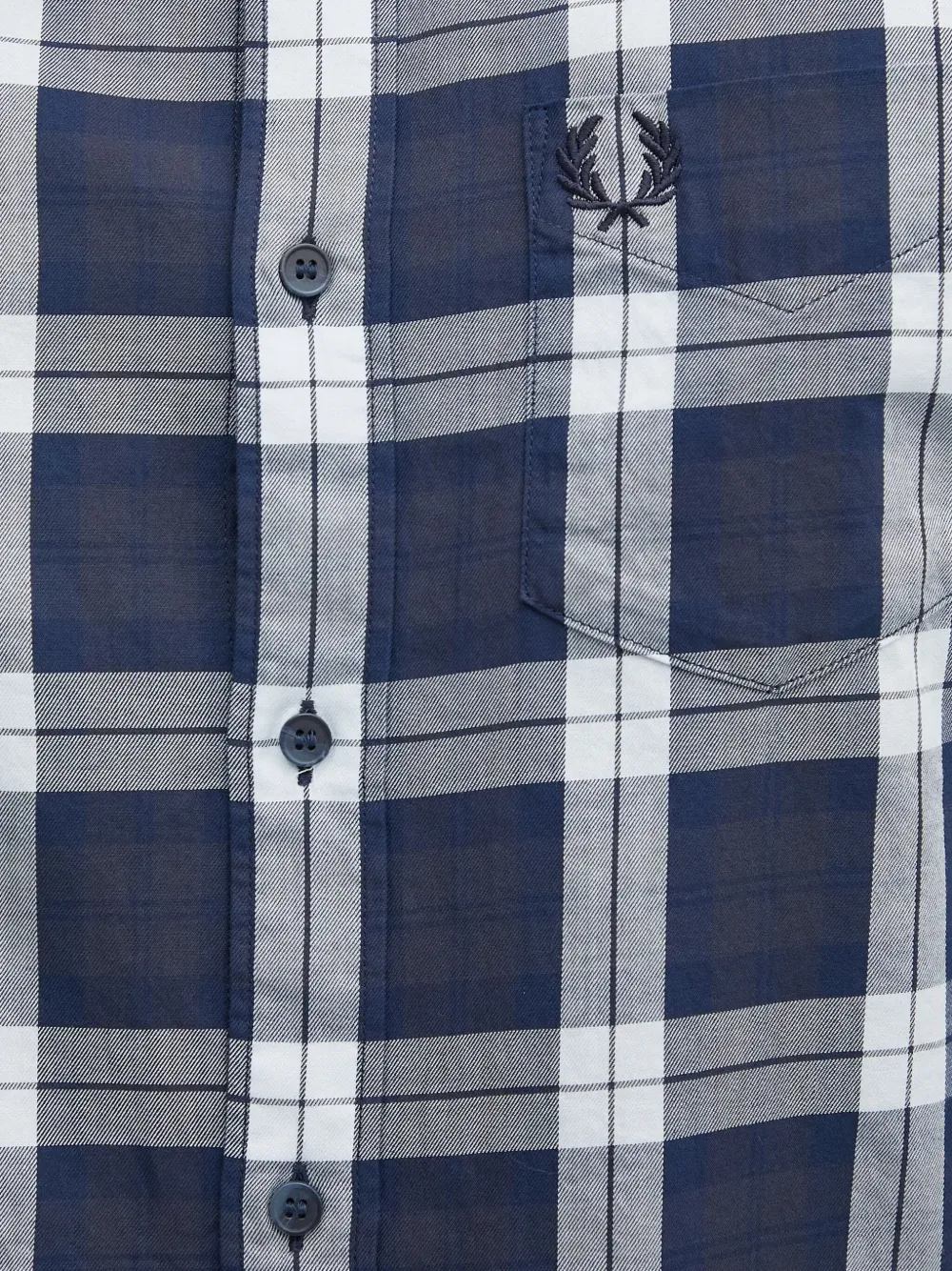 Fred Perry Geruit overhemd Blauw