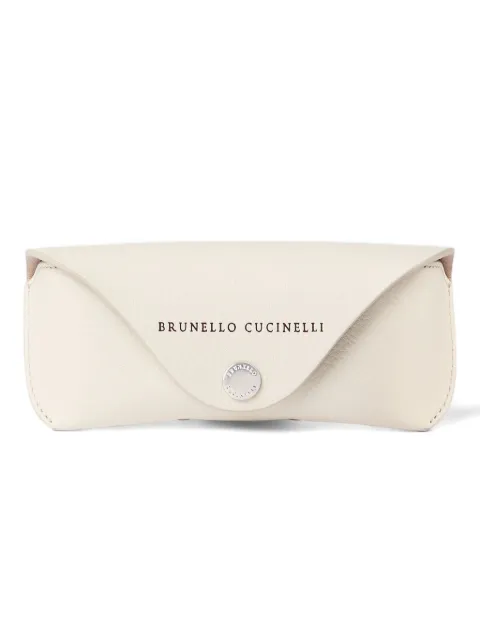 Brunello Cucinelli leather glasses case
