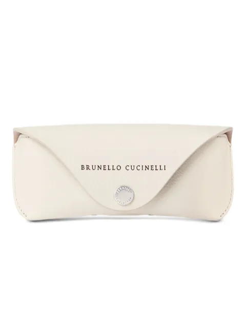 Brunello Cucinelli leather glasses case