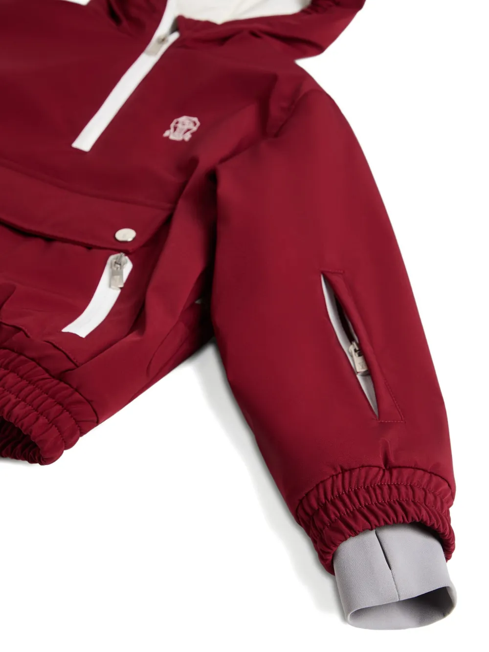 Brunello Cucinelli Kids Hoodie met rits Rood
