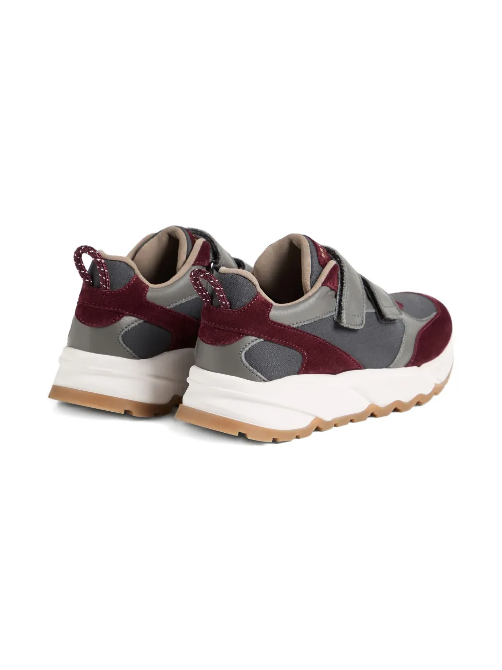 Brunello Cucinelli Kids Sneakers met vlakken en bandjes Grijs