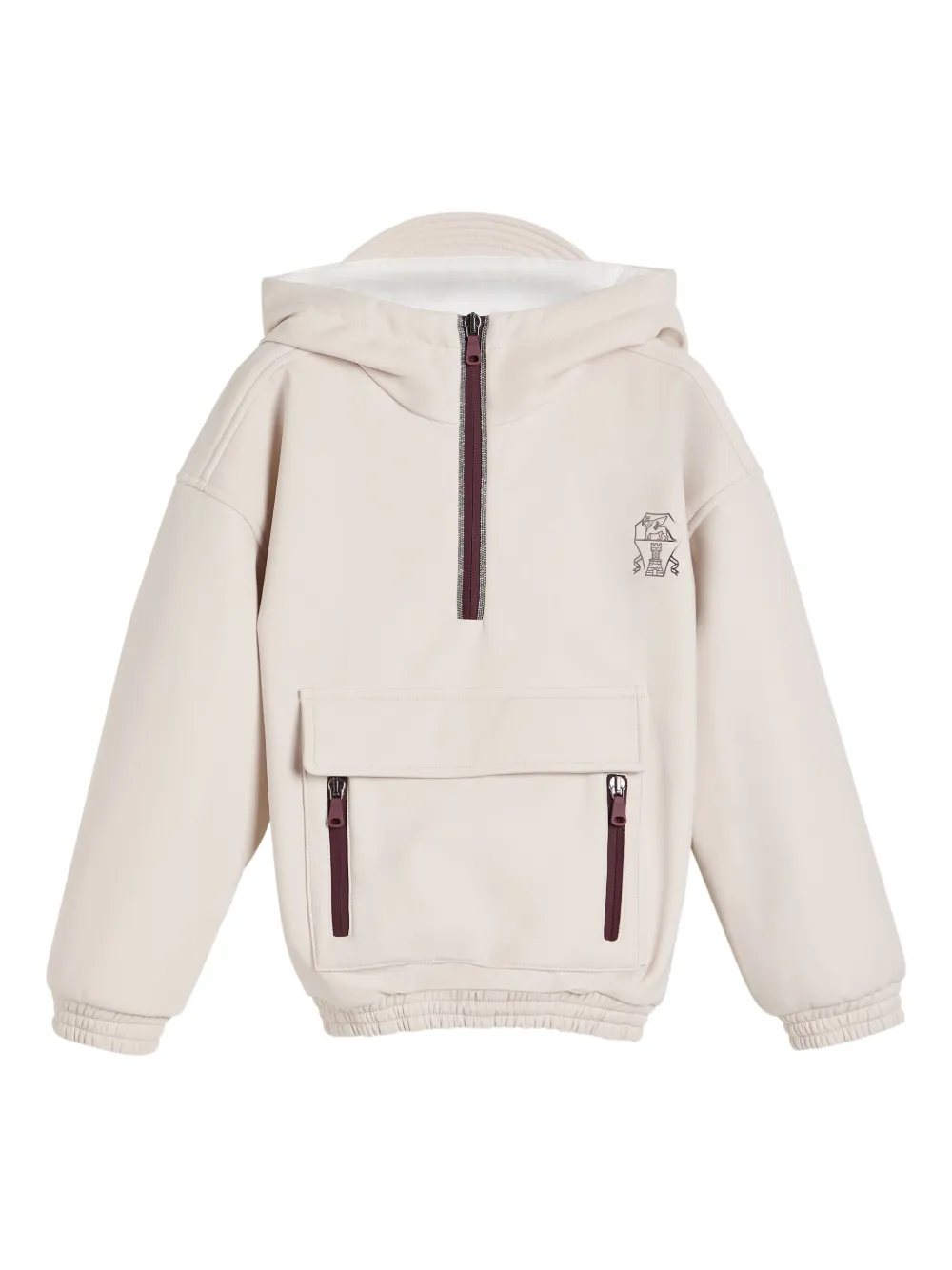 Brunello Cucinelli Kids Felpa con cappuccio e zip - Toni neutri