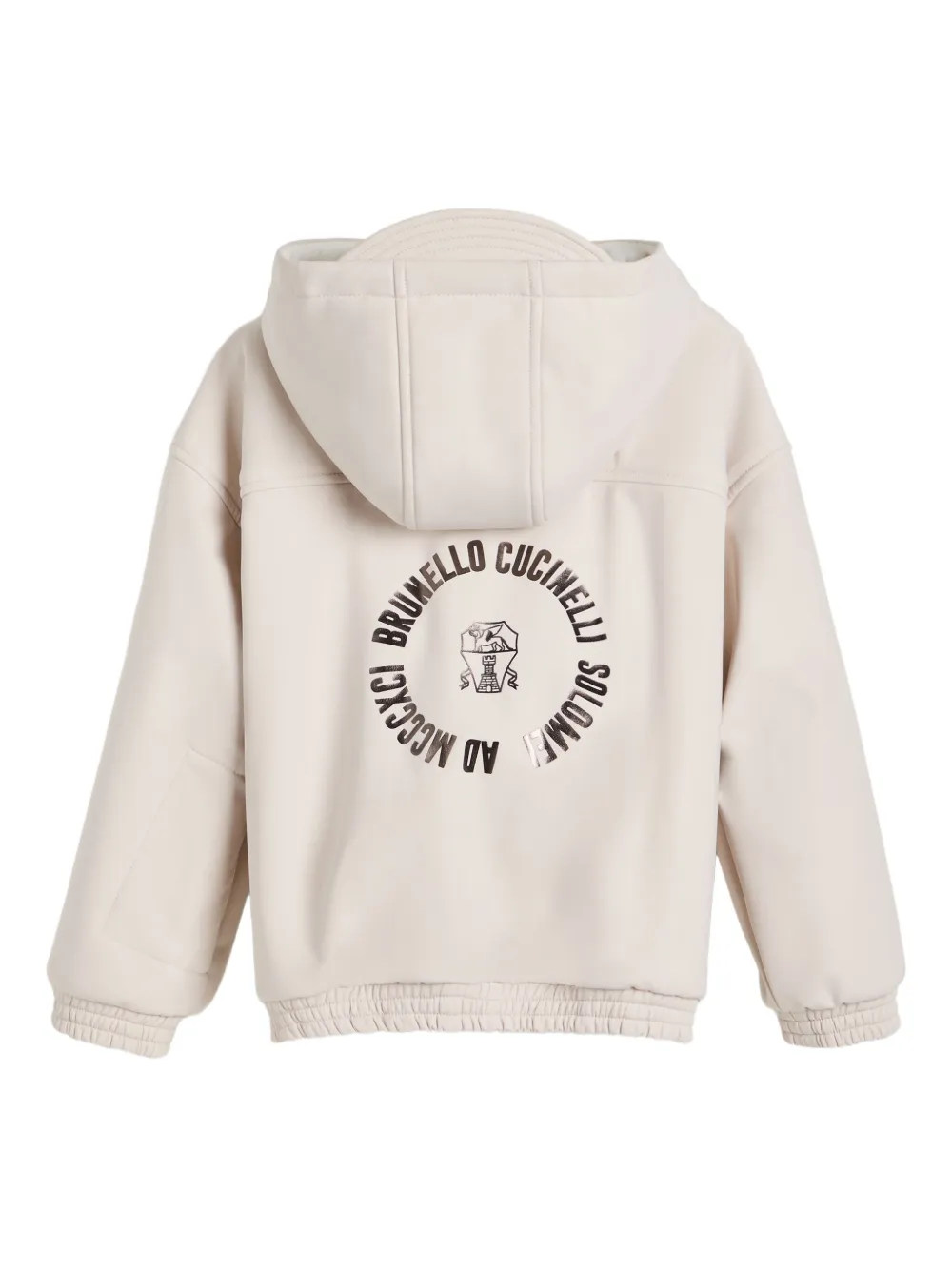 Brunello Cucinelli Kids Hoodie met rits Beige