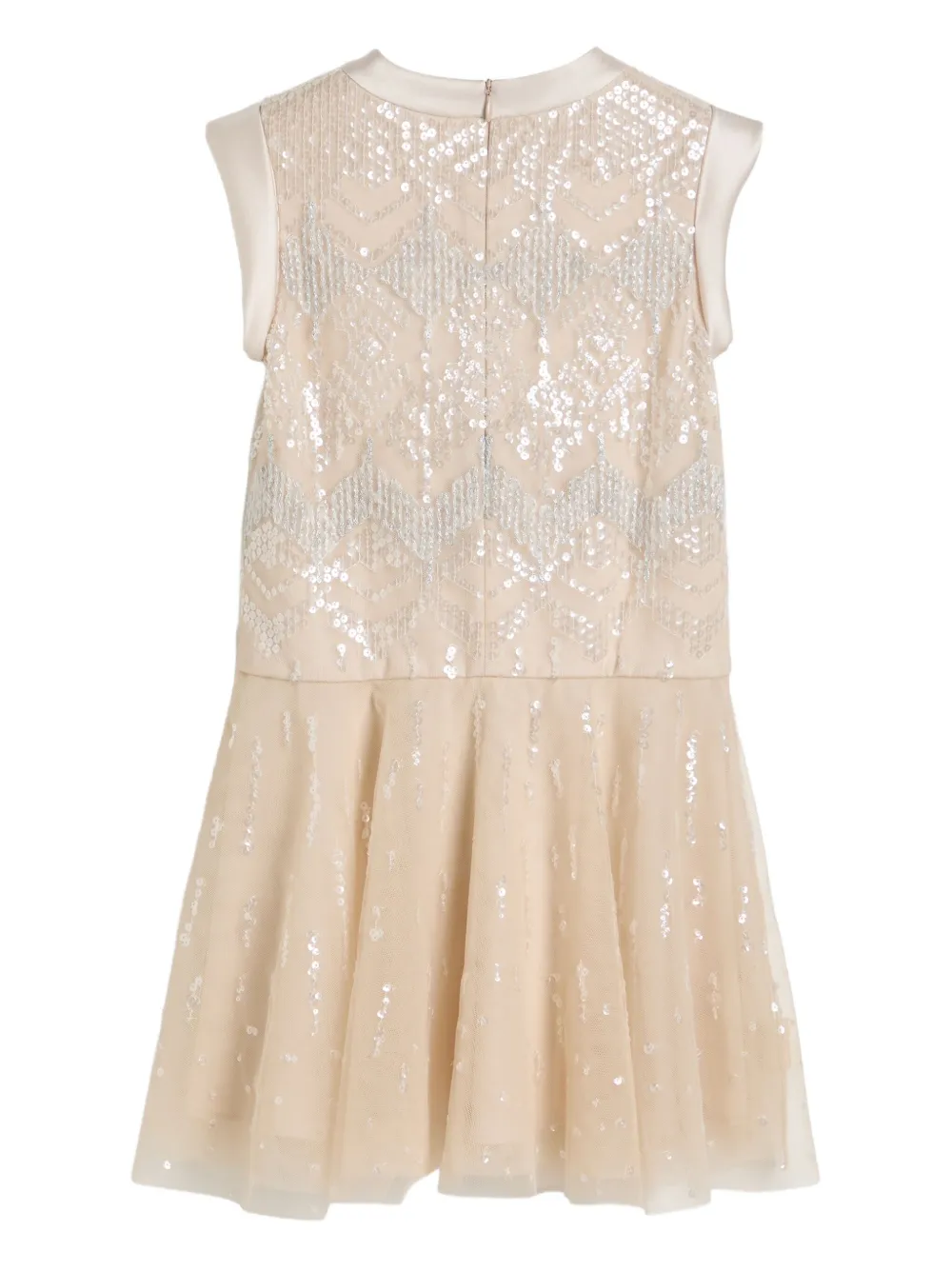 Brunello Cucinelli Kids Jurk met pailletten Beige