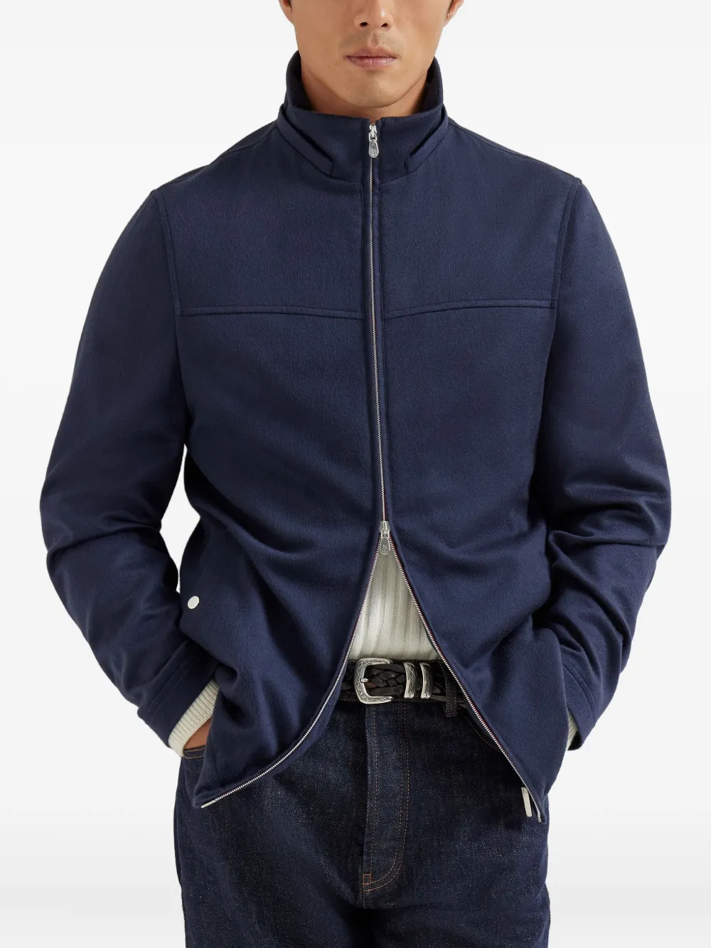 Brunello Cucinelli Jack met capuchon Blauw