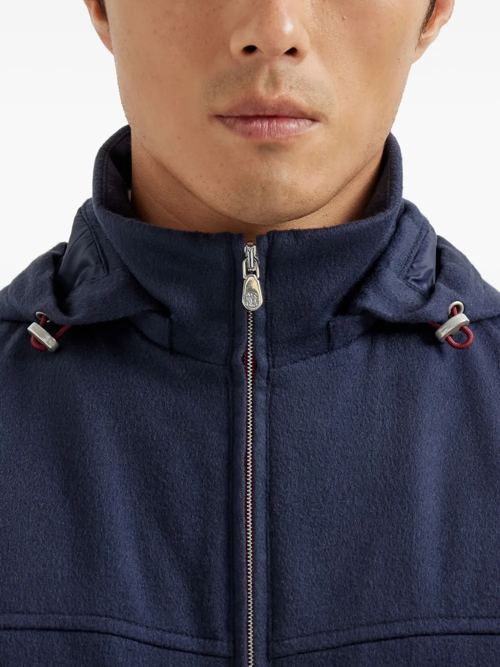 Brunello Cucinelli Jack met capuchon Blauw