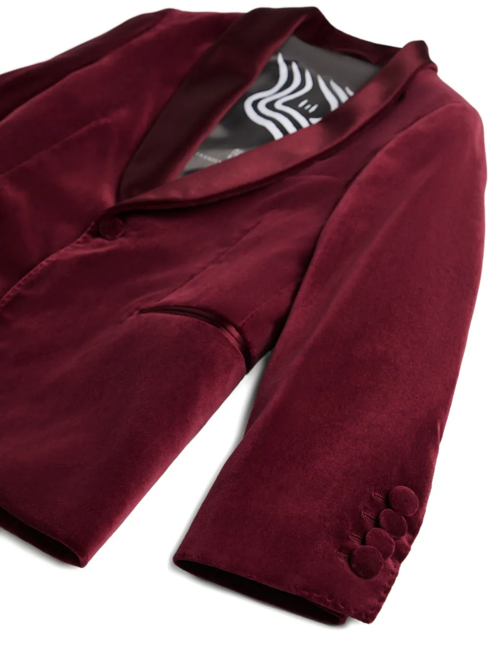 Brunello Cucinelli Kids Smoking blazer met sjaalrevers Rood