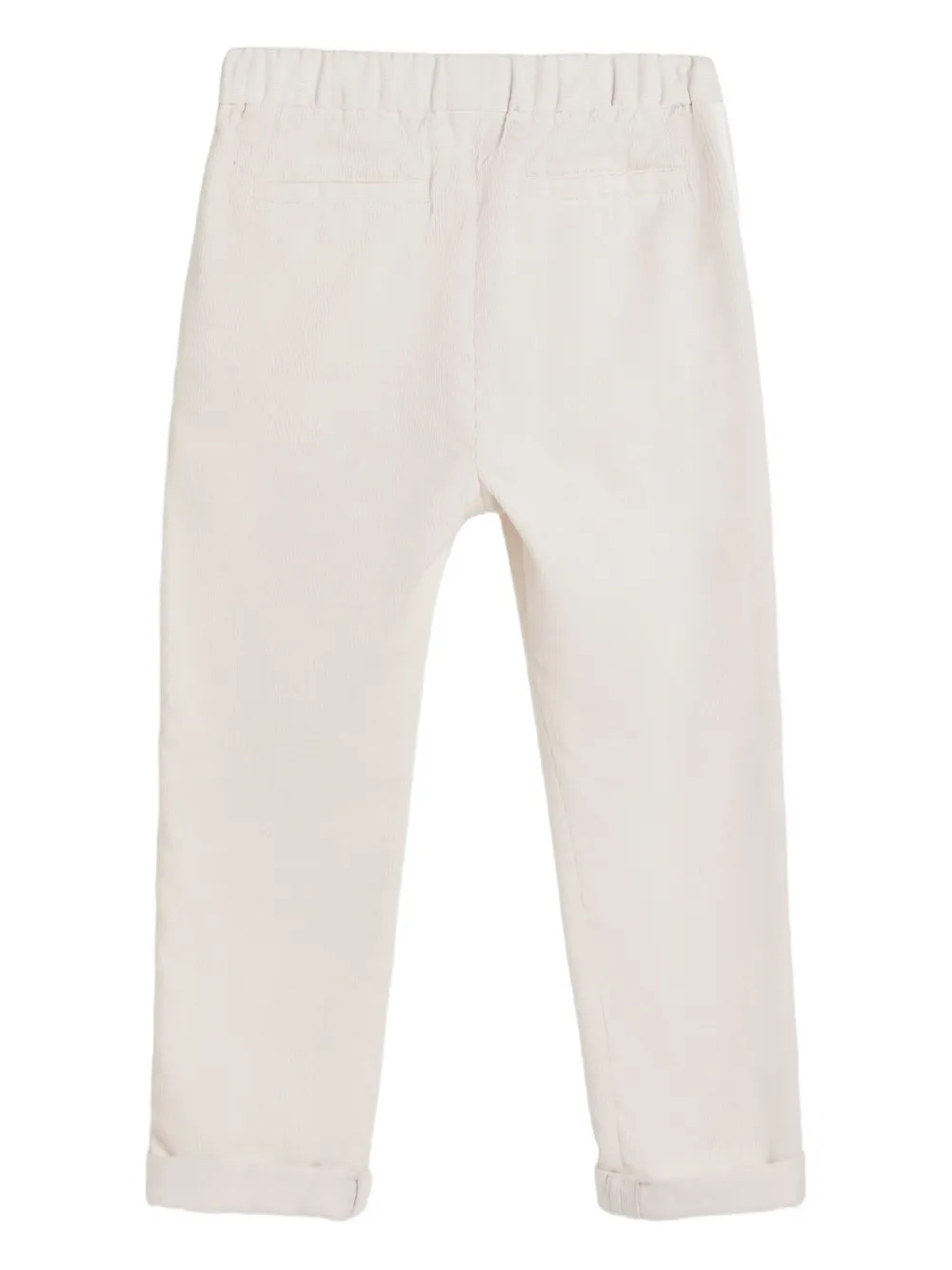 Brunello Cucinelli Kids Drawstring Velvet Trousers | Girls Casual Trousers | Image 2