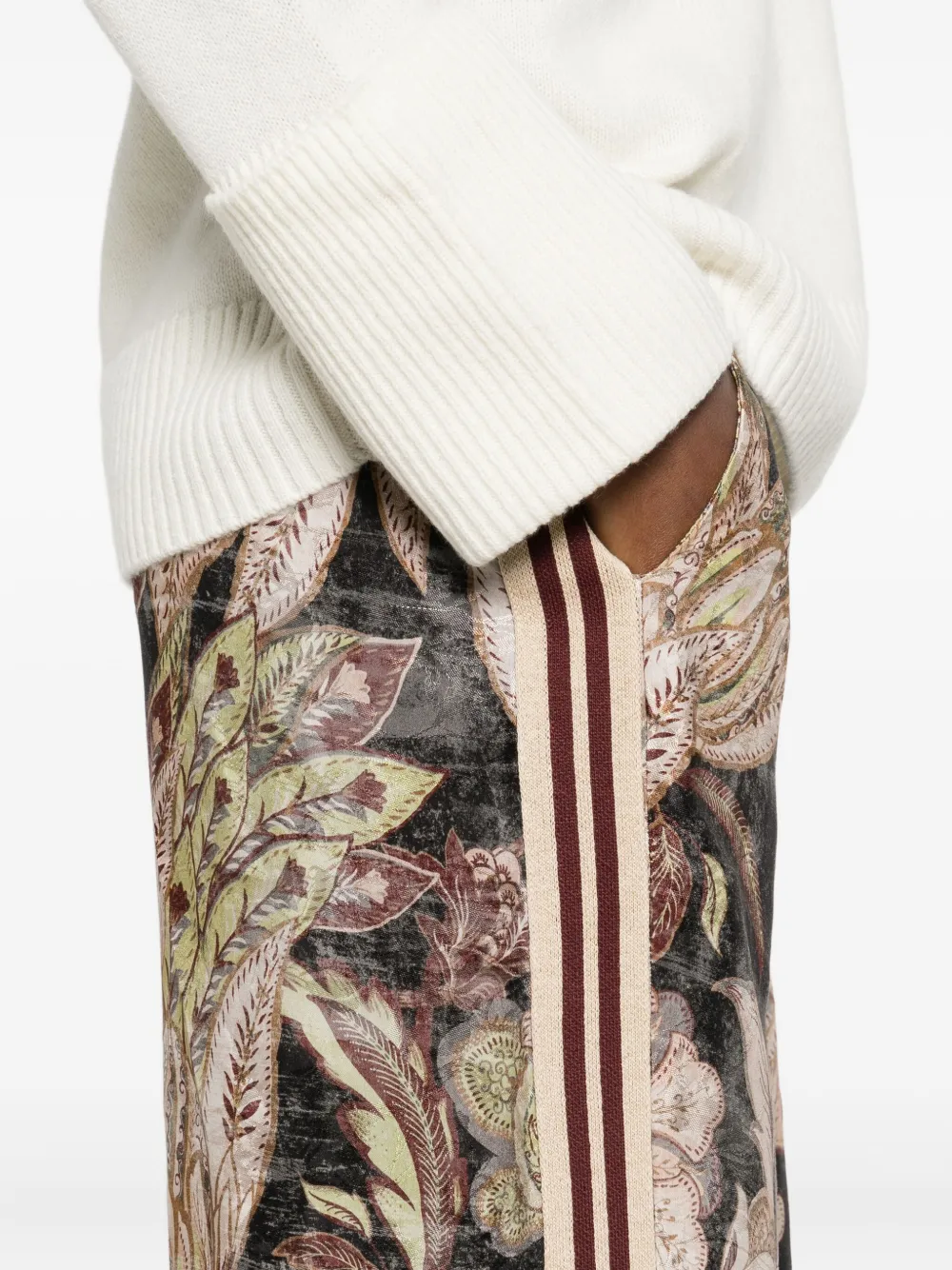 Dixie Floral-print Trousers In Black