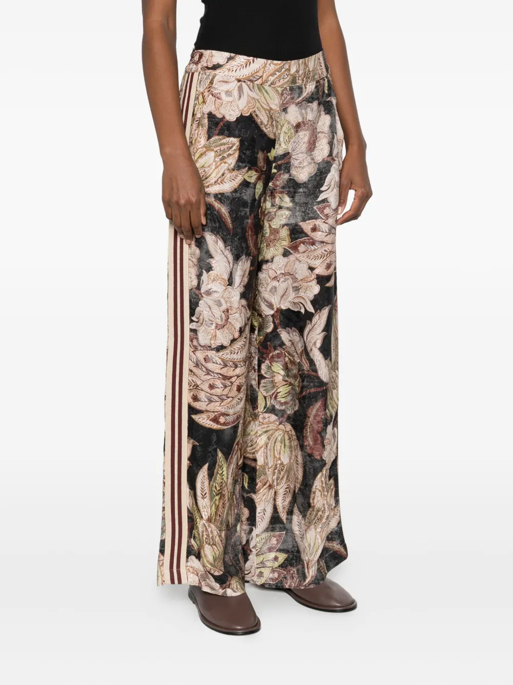 Dixie Floral-print Trousers In Black