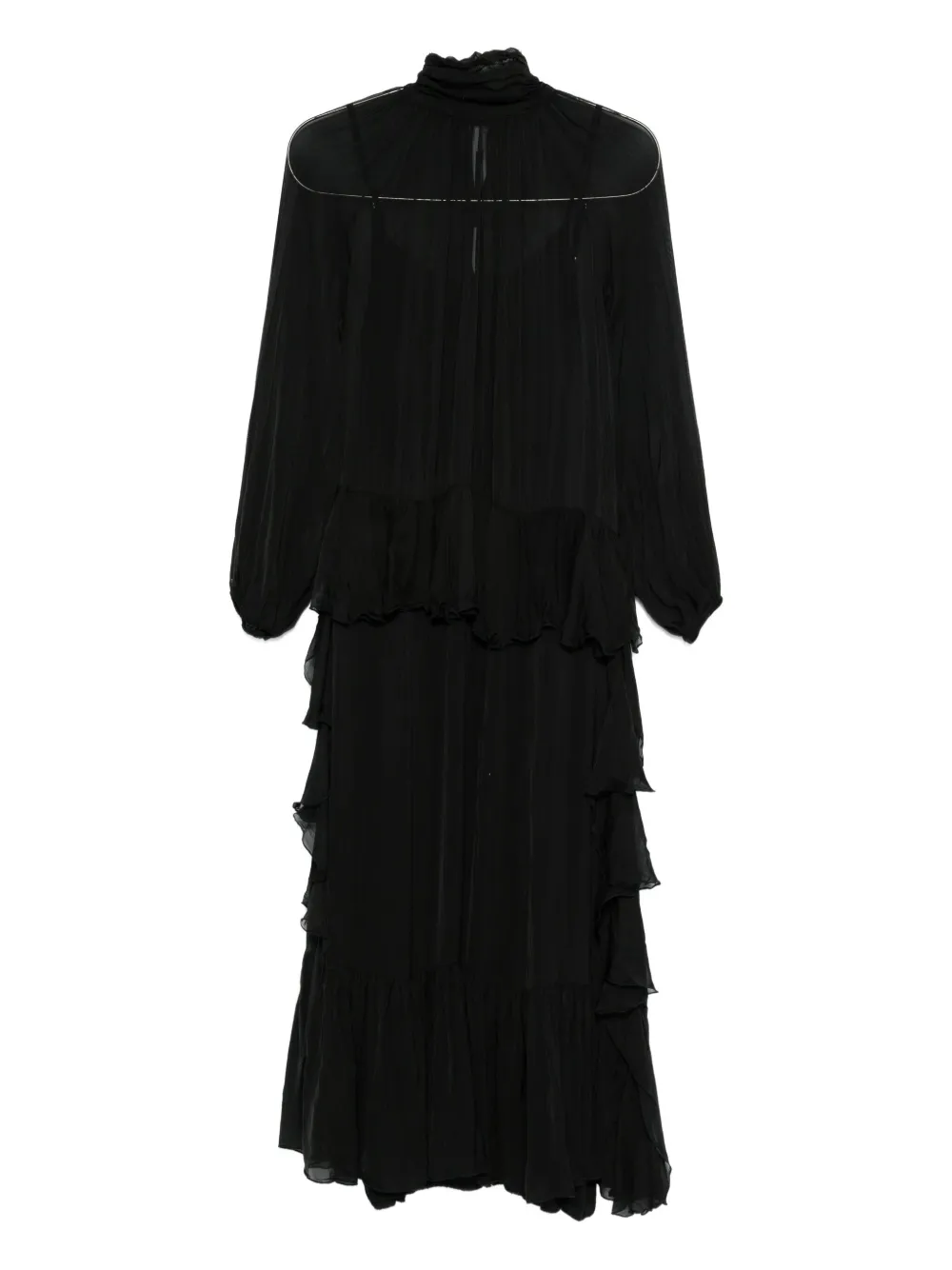 Dixie Ruffled Dress In Black