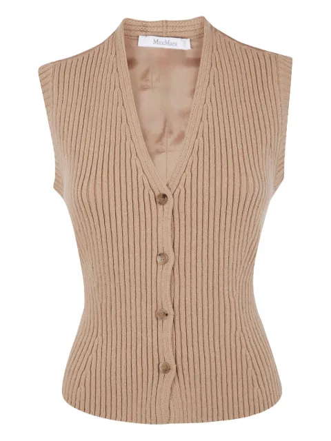 Max Mara V-neck ribbed-knit vest