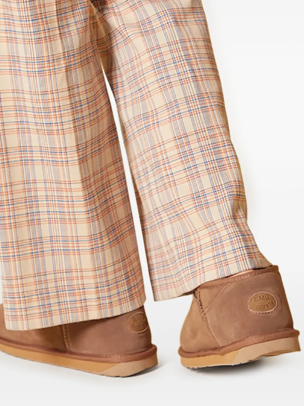  Emu Australia Round-toe Stitched Boots - Brown 