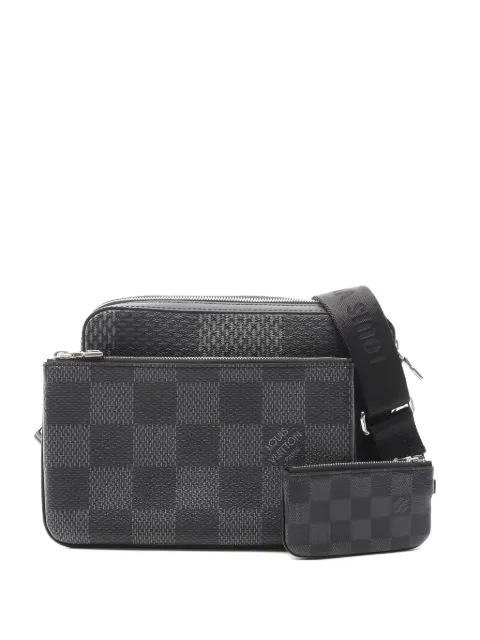 Louis Vuitton Pre-Owned 2010s Trio Messenger  Damier Graphite canvas shoulder bag