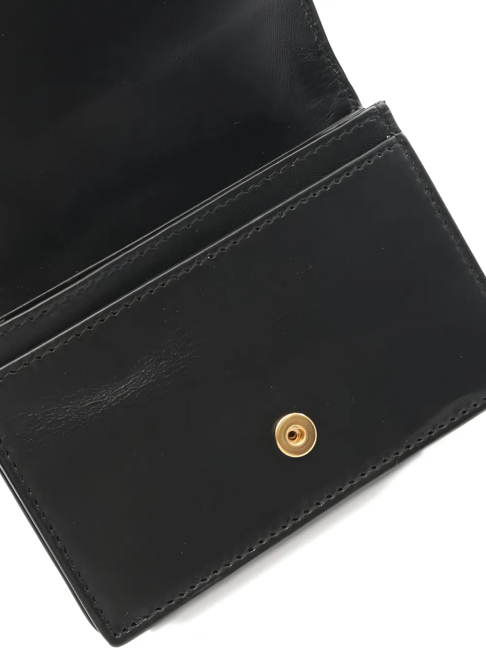 Bottega Veneta Pre-Owned Intrecciato leren pasjeshouder Zwart