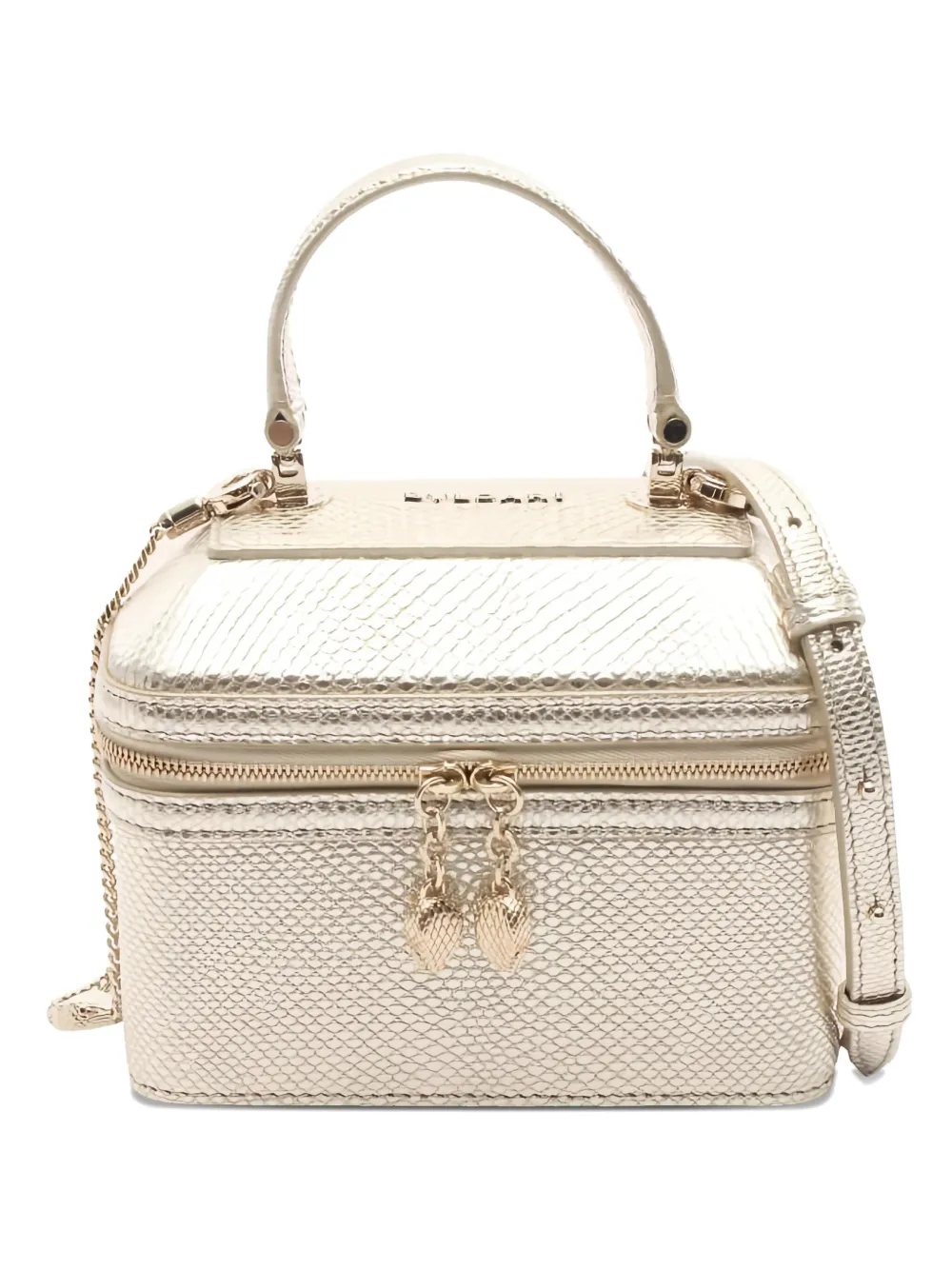 Bvlgari Pre-Owned 2010s python effect leather tote bag | Gold | Image 1