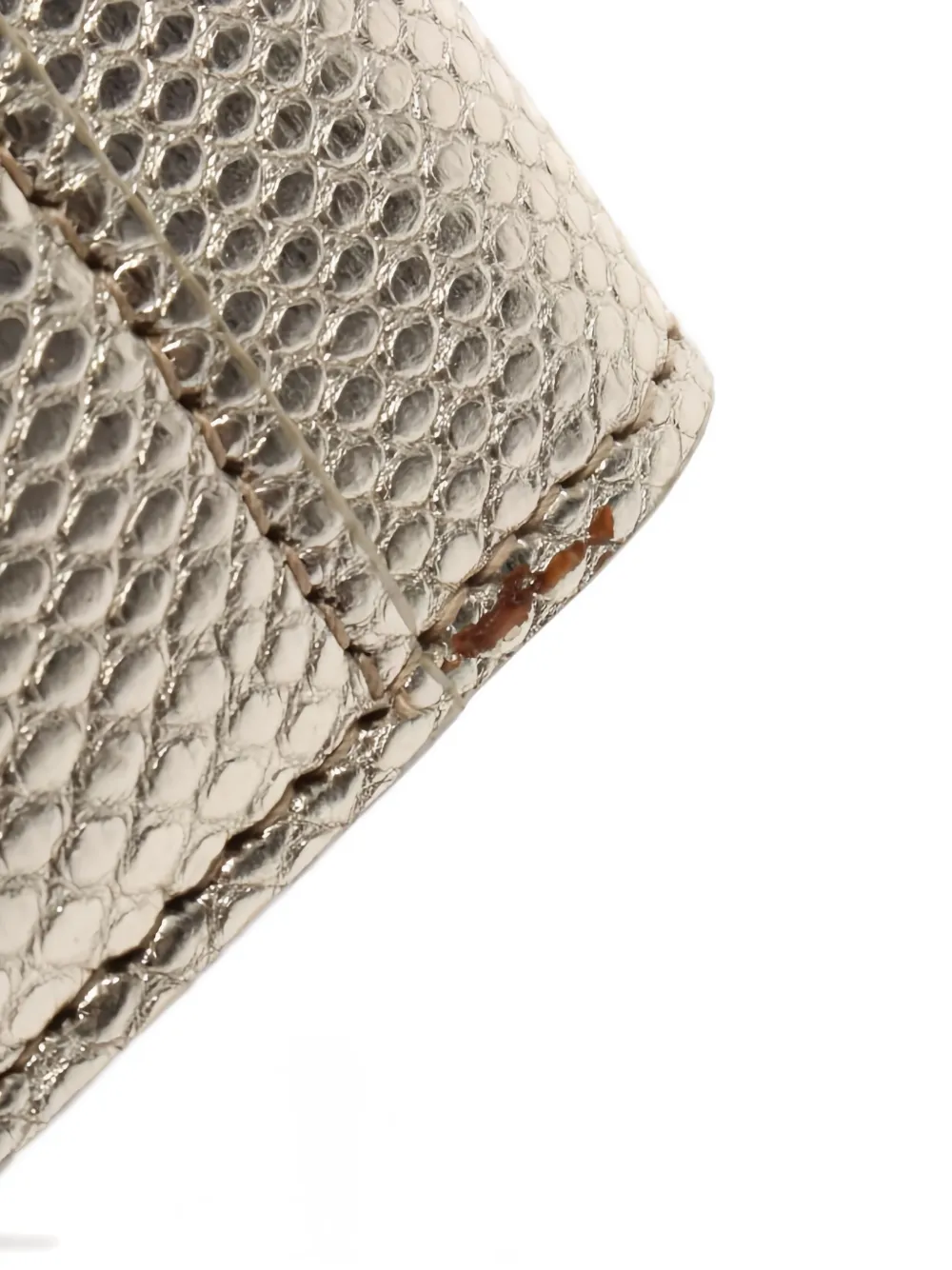 Pre-owned Bvlgari 2010s Python Effect Leather Tote Bag In Gold