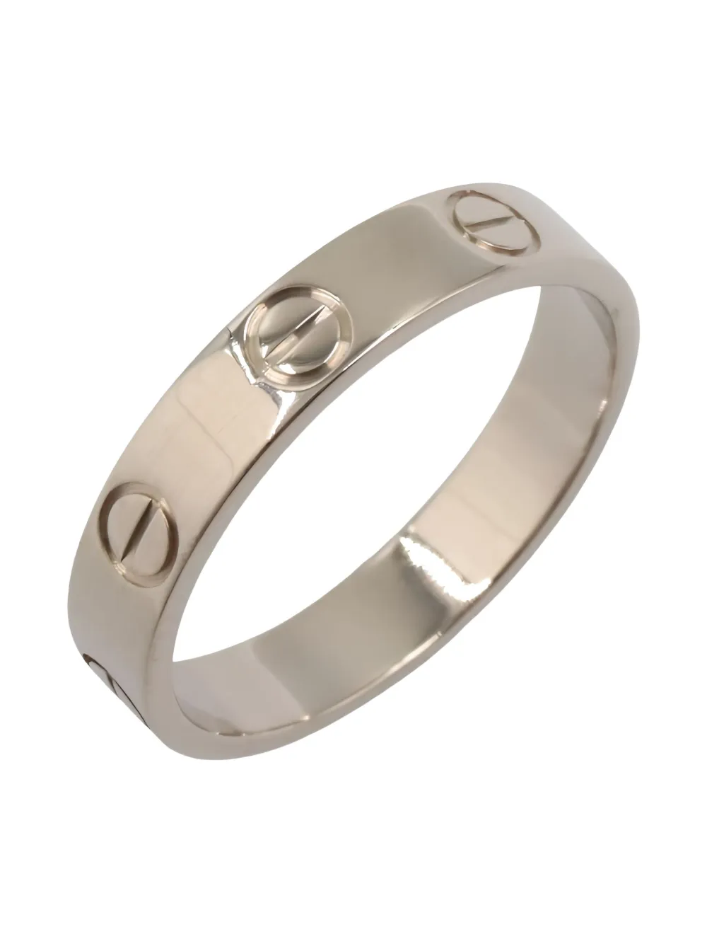 Pre-owned Cartier 2010s Mini Love Ring In Silver